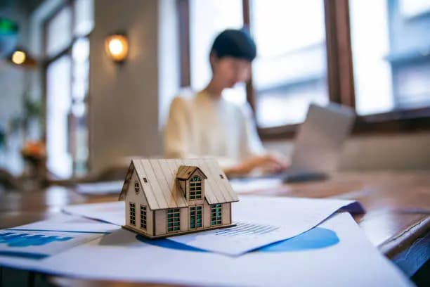 Row wooden house in table